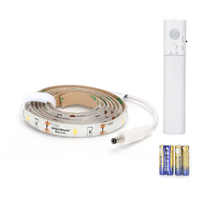 LED Strip 1 meter 2.4 Watt 2700K op batterij met bewegingssensor geschikt als trapverlichting