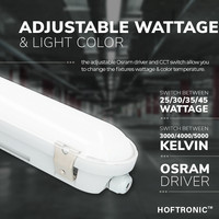 F01 IP66 LED Armatuur 120 cm 40W 5200lm - koppelbaar - Lichtkleur instelbaar - Vermogen instelbaar
