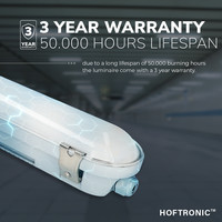 F01 IP66 LED Feuchtraum Wannenleuchte 120 cm 40W 5200lm - vernetzbar - Lichtfarbe einstellbar - Leistung einstellbar