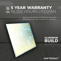 6x LED Paneel - 60x60 cm - 36 Watt - 4500lm (125lm/W) - 3000K - Flikkervrij - 5 jaar garantie