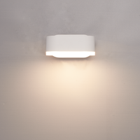 Set van 2 dimbare LED Wandlamp Dayton wit 6 Watt - 3000K - Up & Down light - kantelbaar - IP54 - Incl. dimmer met afstandsbediening