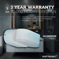 Satz von 2 dimmbare LED-Wandleuchte Dayton Weiß 6 Watt - 3000K - doppelseitige Beleuchtung - schwenkbar - IP54 - Inkl. Dimmer mit Fernbedienung