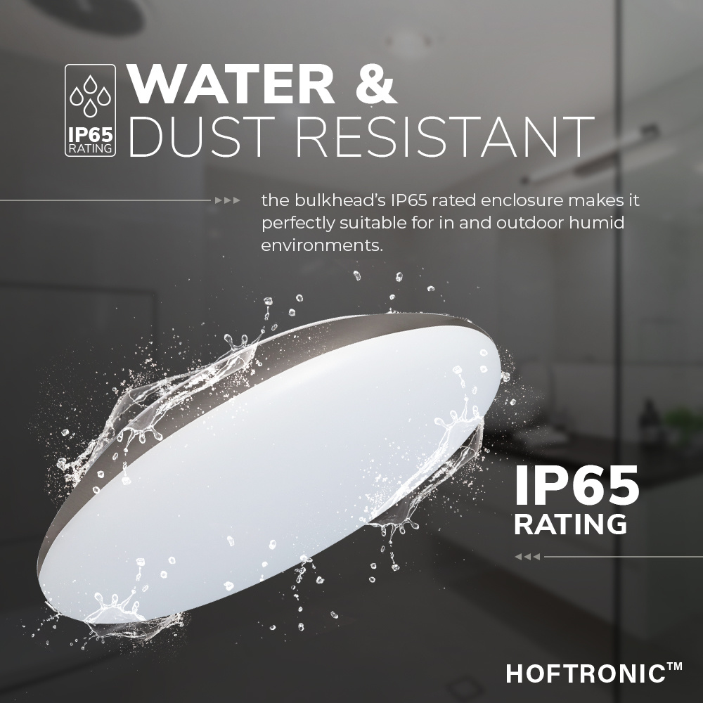 LED Plafondlamp/Plafonniere met Sensor 12W Lichtkleur instelbaar - 1300lm - IK10 - Ø25 cm - RVS - IP65