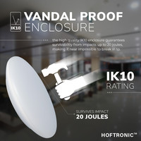 LED Bulkhead 30 cm - Plafondlamp met bewegingssensor - 18W 2100 Lumen - CCT Lichtkleur instelbaar - Dimbaar - IK10 - Chroom - IP65 Waterdicht