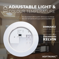 Dimmbare LED Deckenleuchte 12W einstellbare Lichtfarbe - 1300lm - IK10 - Ø25 cm - Chrom - IP65