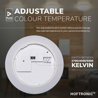 LED Ceiling lamp with sensor 25W CCT - 2600lm - IK10 - Ø308 cm - Black - IP65