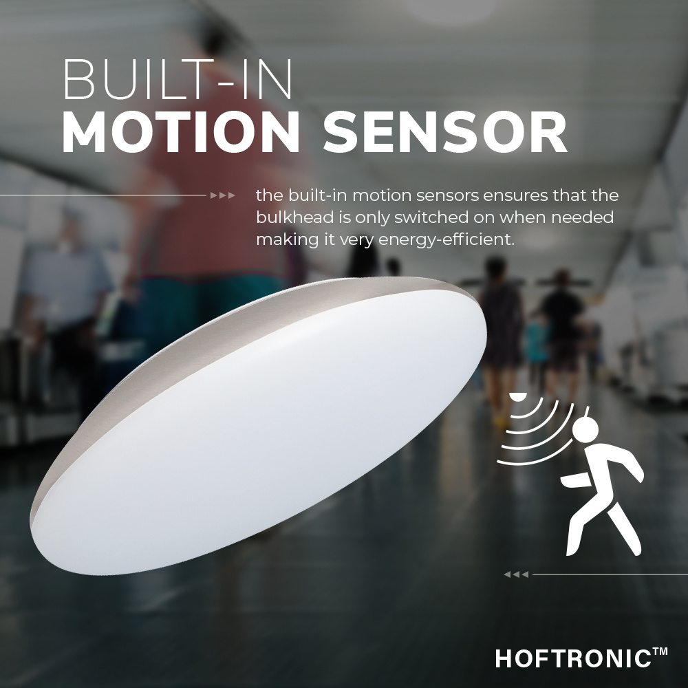 LED Plafondlamp/Plafonniere met sensor 25W Lichtkleur instelbaar - 2600lm - IK10 - Ø38 cm - Chroom - IP65
