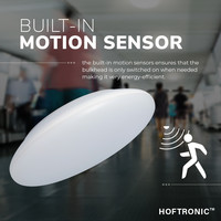 LED Plafondlamp/Plafonniere met Sensor 25W Lichtkleur instelbaar - 2600lm - IK10 - Ø38 cm - Wit - IP65