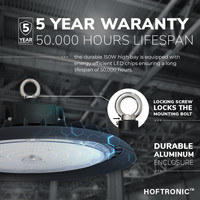 LED High bay 200W 4000K IP65 Philips LumiLEDs 140lm/W Powered by Hoftronic - 5 jaar garantie