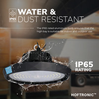 LED High bay Saturn 150W 120° IP65 Dimmable 5700K 190lm/W Hoftronic Powered 5 year warranty