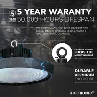 LED High Bay 240W 60° IP65 Dimmbar 5700K 180lm/W Hoftronic™ Powered 5 Jahre Garantie