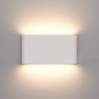 Set van 2 dimbare LED Wandlamp Dallas M wit 12 Watt - 3000K - Up & Down light - IP54 - Incl. dimmer met afstandsbediening