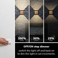 LED Wandleuchte Holz Brad 4 Watt 3000K Up & Down Leuchte Dimmbar IP20 holzfarben