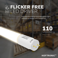 25x LED Wannenleuchte IP20 150 cm 3000K 24W 5280lm 110lm/W Flimmerfrei