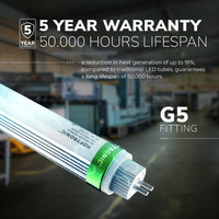 25x LED T5 (G5) TL buis 145 cm - 30Watt - 4800 Lumen - 6000K flikkervrij - 160lm/W