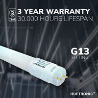 10x LED T8 Röhre 60 cm 9 Watt 1170lm 4000K Flimmerfrei 130lm/W