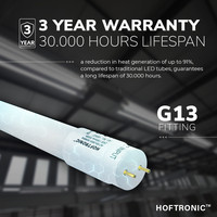 25x LED T8 Röhre 60 cm 9 Watt 1170lm 3000K Flimmerfrei 130lm/W