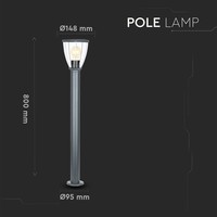 Kelly Smart LED Außen-Wegeleuchte klassisch - schwarz - RGBWW - IP44 - 80 cm - E27 - WiFi+BLE