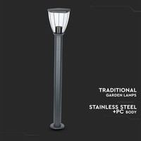 Kelly Smart LED Sokkellamp klassiek - zwart - RGBWW - IP44 - 80 cm - E27 - WiFi+BLE