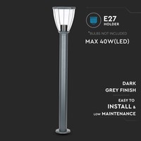 Kelly Smart LED Außen-Wegeleuchte klassisch - schwarz - RGBWW - IP44 - 80 cm - E27 - WiFi+BLE