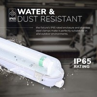 10x LED T8 TL armatuur IP65 150 cm 4000K 30W 4800lm 160lm/W