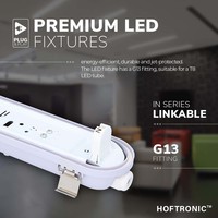 LED Wannenleuchte IP65 150 cm 3000K 24W 3120lm 130lm/W