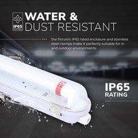 LED T8 TL armatuur IP65 120 cm 4000K 18W 3150lm 175lm/W Flikkervrij koppelbaar