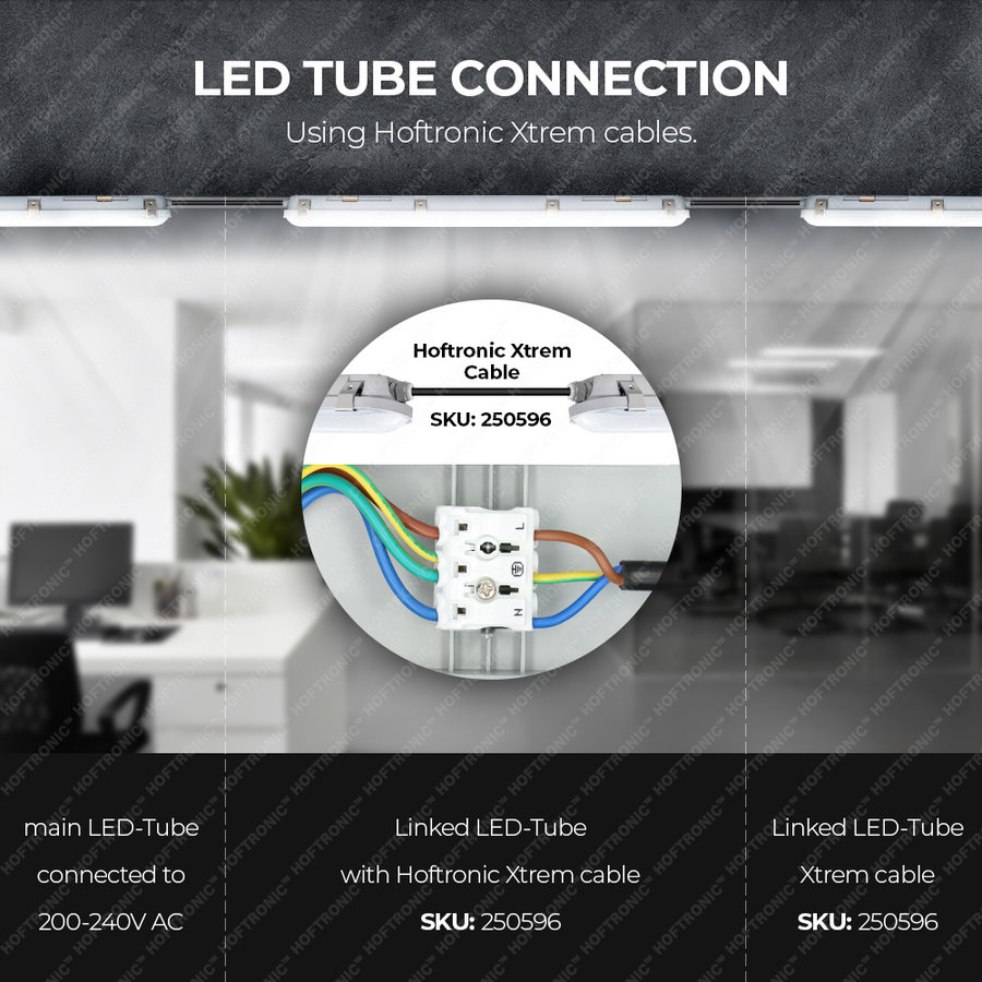 Fluorescent lights - Incl. 18W Tube LED light of 120cm - 6000K - IP65