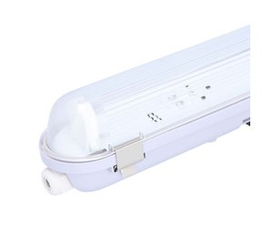 LED Waterproof Fixture IP65 120cm Stainless Steel Clips 1x18W Linkable