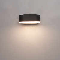 Satz von 4 dimmbare LED-Wandleuchte Dayton Schwarz 6 Watt - 3000K - doppelseitige Beleuchtung - schwenkbar - IP54 - Inkl. Dimmer mit Fernbedienung