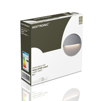 Set van 4 dimbare LED Wandlamp Gary grijs 6 Watt - 3000K - IP54 - Incl. dimmer met afstandsbediening