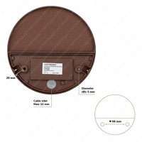 Set of 4 dimmable LED wall light Gary corten 6 Watt - 3000K - IP54 - Incl. dimmer with remote control
