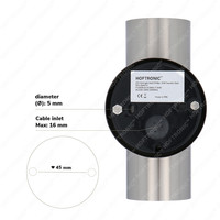Set of 4 dimmable LED Wall light Jasmin 2700K - GU10 - Up & Down light - IP44 - Incl. dimmer with remote control
