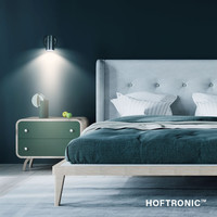 Set van 4 dimbare LED Wandlamp Mason 2700K - RVS - IP44 - GU10 - Incl. dimmer met afstandsbediening