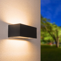 LED wandlamp Rivera L 16 Watt 3000K IP54 zwart