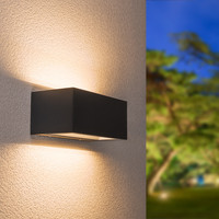 LED wandlamp Rivera M 13 Watt 3000K IP54 zwart