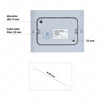Set van 4 dimbare LED Wandlamp Dallas S grijs 6 Watt - 3000K - Up & Down light - IP54 - Incl. dimmer met afstandsbediening