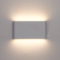 Satz von 4 dimmbare LED Wandleuchte Dallas M Grau 12 Watt - 3000K - doppelseitige Beleuchtung - IP54 - Inkl. Dimmer mit Fernbedienung