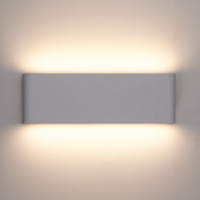 Satz von 4 dimmbare LED Wandleuchte Dallas XL Grau 24 Watt - 3000K - doppelseitige Beleuchtung - IP54 - Inkl. Dimmer mit Fernbedienung