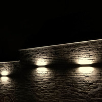 Satz von 4 dimmbare LED Wandleuchte Dallas XL Grau 24 Watt - 3000K - doppelseitige Beleuchtung - IP54 - Inkl. Dimmer mit Fernbedienung