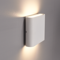 Satz von 4 dimmbare LED Wandleuchte Dallas S Weiß 6 Watt - 3000K - doppelseitige Beleuchtung - IP54 - Inkl. Dimmer mit Fernbedienung