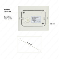 Satz von 4 dimmbare LED Wandleuchte Dallas S Weiß 6 Watt - 3000K - doppelseitige Beleuchtung - IP54 - Inkl. Dimmer mit Fernbedienung