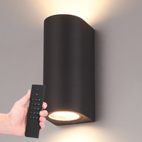 Set of 4 dimmable GU10 LED wall light Douglas - 2700K - GU10 - Up & Down light - IP65 - Incl. dimmer with remote control