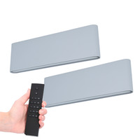 Set van 2 dimbare LED Wandlamp Dallas XL grijs 24 Watt - 3000K - Up & Down light - IP54 - Incl. dimmer met afstandsbediening