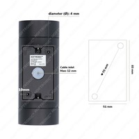 Cali dimmable LED wall light - GU10 excl. light source - Up & Down light - For indoor and outdoor use - Double sided - Black