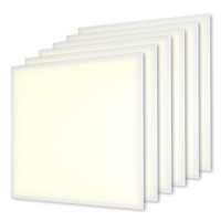 6x LED Paneel - 60x60 cm - 36 Watt - 4500lm (125lm/W) - 3000K - Flikkervrij - 5 jaar garantie