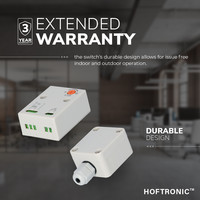 Schemerschakelaar - IP65 waterdichte daglichtsensor voor buiten en binnen - 3-100 Lux gevoeligheid - 3 jaar garantie - volledig instelbaar