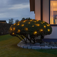 LED Lichternetz außen mit 64 warmweißen LEDs, 36V und 10m Kabel - 2 x 2m