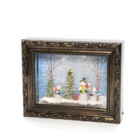 Indoor Schneelaterne - Schneemann - 20 x 25 cm