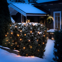 Beleuchtungsnetz für den Außenbereich - 64 LEDs - 2 x 2 Meter - 2300K amber - IP44 wasserdicht - Weihnachtsbeleuchtung für den Außenbereich - Beleuchtungsnetz